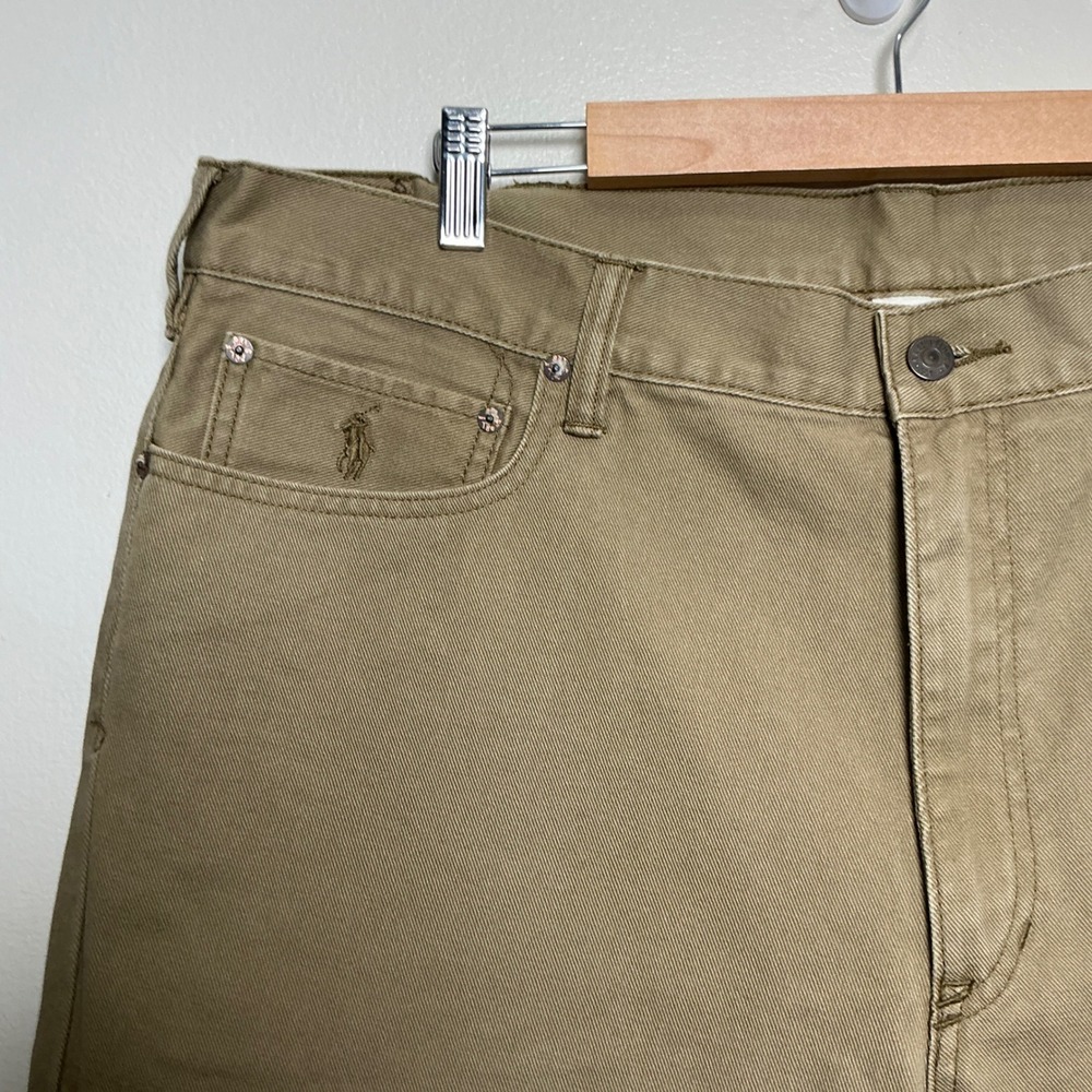 Polo Ralph Lauren Pants Mens 40/32 Khaki Tan Cotton Twill Straight Leg Excellent - Picture 3 of 6